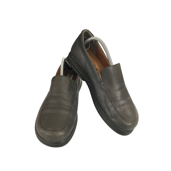 Birkenstock Gray Leather Loafers size 40 - Picture 1 of 9